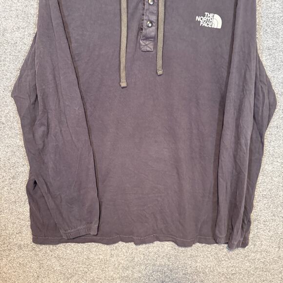 The North Face Sweater Mens 2XL Blue Henley Snap Pullover Sweatshirt Hoodie - Picture 3 of 11